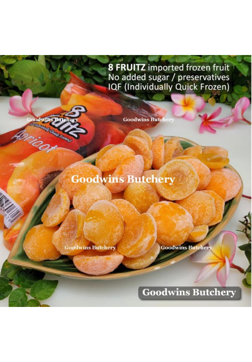 8Fruitz IQF frozen fruit APRICOT HALVES 8 Fruitz 500g